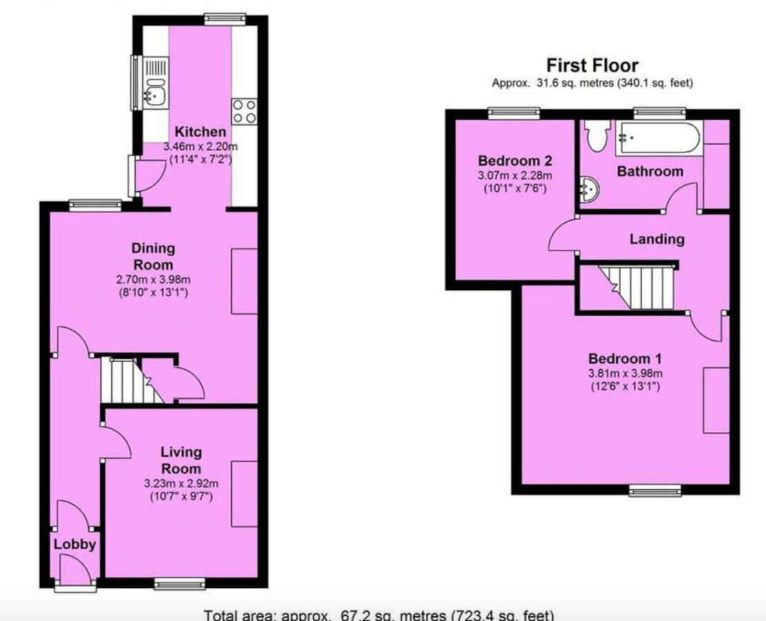 Entire 2-Bedroom House With Garden York Eksteriør bilde